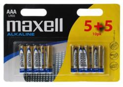 Maxell Maxell: Alkáli ceruzaelem 1.5V AAA LR03 5+5db bliszteres csomagolásban (724924) - innotechshop