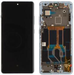  621029000158 Gyári Oneplus 12R OLED kijelző érintővel Kék (Cool Blue) kerettel, előlap (621029000158)