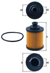 MAHLE Filtru ulei Mahle OX418D pentru Fiat 500, Doblo, Panda, Punto, Opel Astra H, Combo, Corsa (OX418D)
