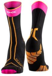 X-Bionic X-SOCKS® TRAILRUN TERRASKIN EXPERT CREW Șosete X BLACK/FLUO PINK/BLAZING ORANGE 45-47 EU