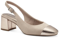 Marco Tozzi bézs metál mix női hátul nyitott cipő - szling 29610-42-435 07533