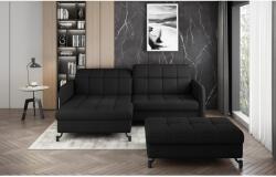 ELTAP Sarok lorelle + pouf lounge ülőgarnitúra szett, fekete - sprintbutor - 548 800 Ft