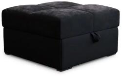  Taburet negru ZENOVA cu spatiu de depozitare 65x65 cm