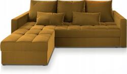  Canapea coltar extensibil ZENOVA 220 x 140 cm, reversibila - mustar
