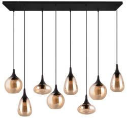 TRIO Lumina borostyán-fekete függesztett lámpa (TRI-317000813) E14 8 izzós IP20 (317000813)