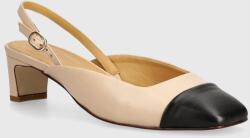 Alohas bőr flip-flop Lindy bézs, magassarkú, nyitott sarokkal, S100432-01 - bézs Női 38