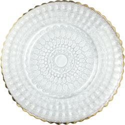 LE COQ PORCELAINE LE COQ Helios Farfurie plată, ø: 160 mm, aurie, margine barocă