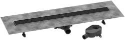 Hansgrohe RainDrain Go - Zuhanylefolyó 90 cm, kétoldalas ráccsal, csempe lerakáshoz, matt fekete 56274670 (56274670)