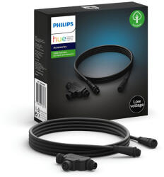 Philips Hosszabbító kábel kültéri csatlakozókábel 2, 5 m + T-csatlakozó IP67 fekete PHILIPS HUE (8718696176078)