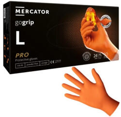 Mercator Medical GoGrip Orange Gumikesztyű L-es 50 db/csomag (8859185203360)