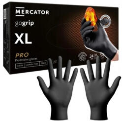 Mercator Medical GoGrip Black Gumikesztyű XL-es 50 db/csomag (8859185203124)
