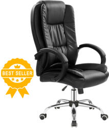 Halmar RELAX vezetői szék - fekete, ökobőr kárpitozással, napi 4-6 órás üléshez