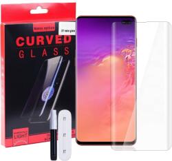 Samsung Galaxy S10 Plus üvegfólia, tempered glass, előlapi, UV, edzett, hajlított