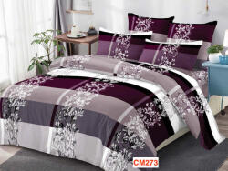 East Comfort Lenjerii de pat dublu din finet cu 6 piese Cod CM273 Lenjerie de pat