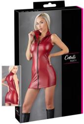Cottelli Collection Party - cipzáras, ujjatlan fényes miniruha (piros) (27174503041) - sexshopcenter