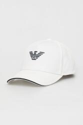 Emporio Armani pamut sapka fehér, nyomott mintás - fehér Univerzális méret - answear - 23 990 Ft