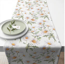 Ambiente Beautiful daisies white asztali futó 40x150cm, 100% pamut (16619545)