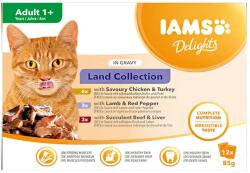 Iams Delights alutasak macskáknak, Land in gravy szószos 12x85 g