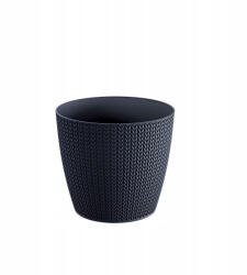 Prosperplast Wheaty virágcserép, 13 cm - antracit (DWH130-S433)