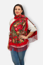 Magazin Traditional Esarfa Inflorata - Rosu