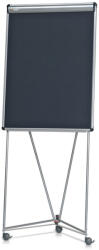  EuroFlip® mobil flipchart tábla görgős lábakkal - fekete karton borítás