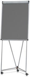  EuroFlip® mobil flipchart tábla görgős lábakkal - antracit szürke filcszövet