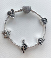 Ingi Art Heart 2 Pandora stílusú divat karkötő 17 cm