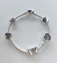 Ingi Art Heart 3 Pandora stílusú karkötő