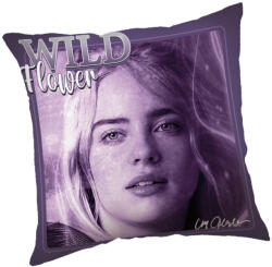  Billie Eilish Wild Flower párna, díszpárna 40x40 cm (JFK040225) - szukits