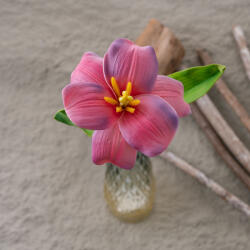 Valex Decor Real touch teljesen kinyílt tulipán, 44cm magas - Pinkes lila (AF149-03)