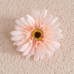 Gerbera selyemvirág fej, 9cm - Púder rózsaszín (AF145-06)
