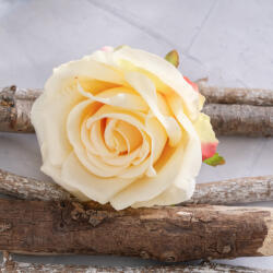 Valex Decor Rózsa selyemvirág fej, 10cm - Krém (AF144-04)