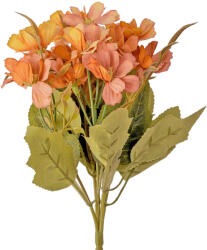 Valex Decor 15 virágfejes, 5 ágú selyemvirág csokor, 25cm magas - Krémes barack színű (AF054-02)