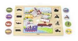 Viga Toys Puzzle gaseste si potriveste, mijloace de transport, viga (44742)