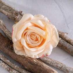 Valex Decor Rózsa selyemvirág fej, 10cm - Pezsgő (AF144-08)