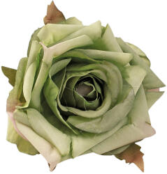 Valex Decor Rózsa selyemvirág fej, 8cm - Zöld (AF120-04)