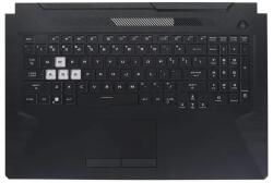 ASUS Tastatura originala Asus TUF Gaming F17 FX706H iluminata US cu Palmrest negru