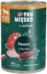 Pan Mięsko 36x400g Pan Mięsko pástétom kacsával nedves kutyatáp