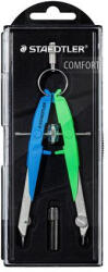 STAEDTLER Körző készlet, precíziós, 2 darabos, STAEDTLER "Mars Comfort 556", neon kék/zöld - papir-bolt