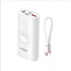 VEGER Power Bank 10000 mAh Veger W1162S PD 20W Wireless Watch töltővel fehér - techsend