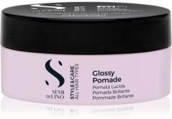 Alfaparf Milano Semi di Lino Style&Care Glossy Pomade formázó viaszos hajzselé hajformázáshoz és modellezéshez magasfényű 90 ml