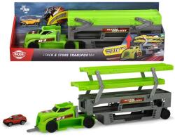 Dickie Toys 38 cm-es Autószállító emeletes kamion kisautóval - zöld-sárga (203747002) (203747002)
