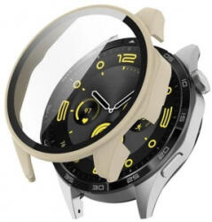 gigapack Huawei Watch GT 4 46mm műanyag bézs színű védőkeret és kijelzővédő üveg (GP-158355) (GP-158355)