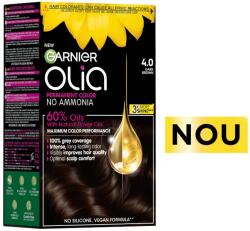 Garnier Vopsea de par permanenta fara amoniac 4.0 Dark Brown Olia, 174ml, Garnier