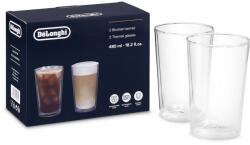 Delonghi Set 2 Pahare Delonghi DLSC319 cu Perete Dublu 480ML Transparent (DLSC319) Pahar