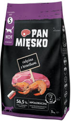 Pan Mięsko 2x5 kg Pan Mięsko Cat Small borjú & garnéla száraz macskatáp