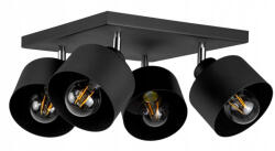 Glimex Mennyzeti lámpa fekete fém búrával | Loft - Industrial | Glimex Lavor 4xE27 GKL40C (GKL40C)