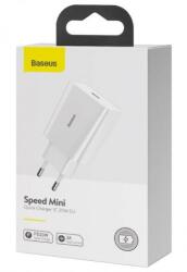  Мрежово зарядно устройство Baseus Speed Mini 1C, 20W, 1 x Type-C F (Мрежово зарядно устройство Baseus Speed Mini 1C)