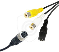 Vestys Kábelredukció 4-PIN anyáról 2x RCA anyára + tápellátás - CAB-06 (CAB-06)