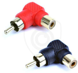 Vestys RCA redukció APA - ANYA (piros, fekete) - derékszögű - ADP-007-B (ADP-007-B)